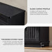 70" Modern Buffet Cabinet with 6 Doors & 3 Drawers Storage, Black
