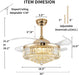 UltraQuiet 42 Inch Fandelier Ceiling Fan RemoteLED