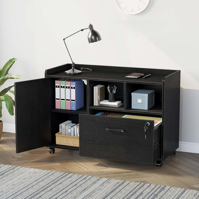 Rolling File Cabinet with Charging Station