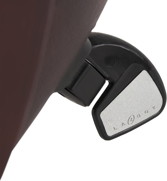 Bellamy Executive Office Chair with Memory Foam Cushions, Solid Wood Arms and Base, Waterfall Seat Edge, Bonded Leather, Brown