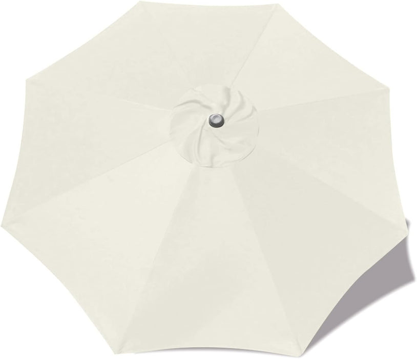 Patio Umbrella 9 Ft Replacement Canopy for 8 Ribs-Creamy White