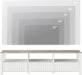 White TV Stand with Storage, Modern Console Table for 65+ Inch Tvs, LED Light Entertainment Center for Living Room, Bedroom, 70 Inch