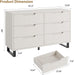 6 Dresser for Bedroom, 47.2 in Wide Dresser, Freestanding Vertical Drawer Cabinet with Storage, Wooden Closet Storage Chest for Living Room, Hallway, Entryway