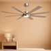 Premium Ergonomic 72inch Brushed Nickel Ceiling Fan