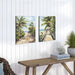 Tropical Beach Canvas Wall Art - 2 Piece Palm Tree Painting Coastal Ocean Scenery Pictures Seaside Prints House Decor Artwork for Bedroom