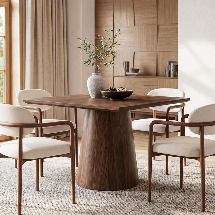 Space Saving SquareShaped Dining Table Pedestal Base