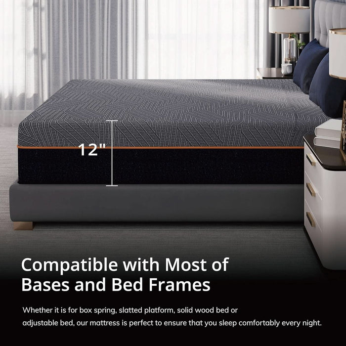 King MemoryFoam MattressBedInABox CoolingGel Comfort