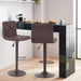 Counter Height Bar Stools Set of 2 PU Leather Modern Height Adjustable Swivel Barstools Hydraulic Chair Bar Stools