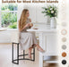 Counter Height Bar Stools Set of 3, Modern Barrel Counter Stools with Backrest and Arms, Black Metal Frames, Linen Fabric Upholstered Accent Barstools for Kitchen Island, Beige