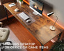Computer Desk, 80 Inch Office Desk, Gaming Desk with Storage, Writing Desk Work Desk for Home Office, Study, Long Simple Desk, Large Legroom, Metal Frame, Rustic Brown