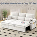 81-Inch L-Shaped CornerStorageUnit Deluxe Sectional SofaBed