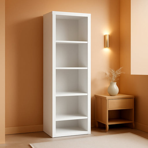 White 91-In Tall Wooden Bookcase Shelf