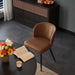 Upholstered Faux Leather Dining Chairs Set of 4, Brown
