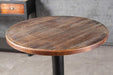 42" Tall Rustic Industrial Bar Table-19.68" Dia round Wooden Top Metal Bar Height Adjustable Standing Pub Table-Dining Room Bistro Table-Cocktail Table