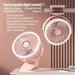 8000Mah Camping Fan Rechargeable Desktop Portable Air Circulator Wireless Ceiling Electric Fan with LED Light Clip-On Home Fan