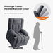 Recliner Chair, Reclining Massage Chair with Heat, Home Theater Seating with Lumbar Support, Adjustable Electric Power Lift Chair with Cup Holders Remote Control for Living Room, Grey