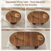 41 In-78 in Extendable Dining Room Table for 4-8, round Expandable Kitchen Table with Fluted Base, Modern Farmhouse Oval Dinner Tables for Dining Room Kitchen Living Room (Walnut)