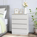 White 4 Drawer Dresser - Modern Chest of Drawers for Bedroom, Small Wood Dressers with Storage, Cut-Out Handles, Anti-Tipping, Living Room, Hallway, Entryway, Home Office