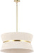 Lighting Collection – Alma Bleached Natural Rattan & Brass Gold 4-Light Adjustable Chandelier, Contemporary Glam Hanging Ceiling Fixture with LED Bulbs Included (CHA4037A)