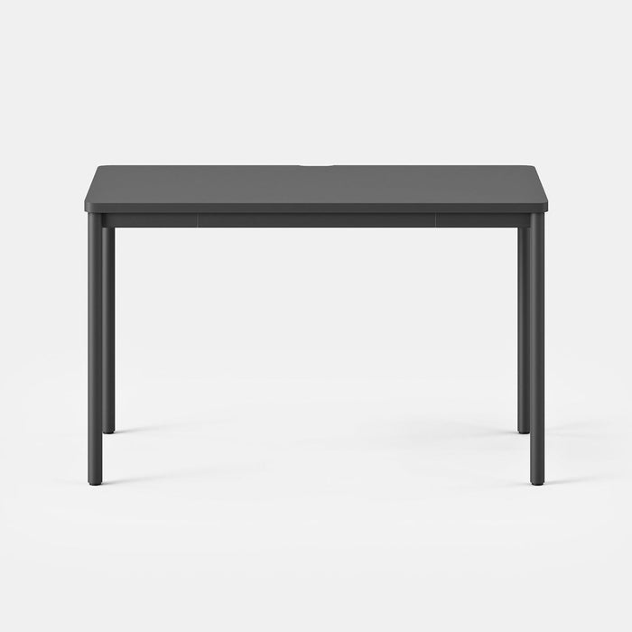 Daily Desk - Functional at Home Office Desk with Effortless Assembly, Timeless Design, Rounded Corners, and Built - In Cable Notch - 48” W X 28.5” H X 24” D - Charcoal Work Table - ShipItFurniture