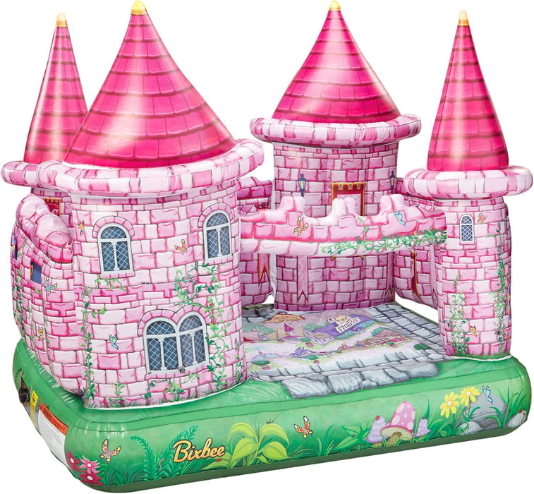 Inflatable Pink Princess Castle, Indoor Toddler Playhouse for Kids 3+, Sleepover Mattress Playhouse for Girls & Boys with Built in Motor, Inflates to over 5Ft Tall, Childrens Play House