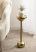 Frisk Modern round Drink Table; 8 X 8 X 23; Gold; Metal Martini Table with Pedestal Table Design for Use as Small Indoor Plant Stand