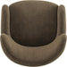 Brown Velvet Wingback Upholstered Chair Living Room