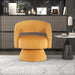 360Degree Swivel Accent Chair Corduroy Yellow Office