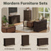 Dresser for Bedroom, Farmhouse 6 Drawers Dressers, Brown