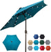 7.5 Ft Solar Umbrella, 18 LED Lighted Patio Umbrella, Table Market Umbrella