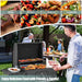 Outdoor BBQ Charcoal Grill with 2 Foldable Side Table and Wheels