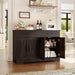 47" W Kitchen Sideboard Buffet Cabinet with Storage Drawers, Brown