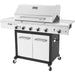 Deluxe 5-Burner Propane Gas Grill in Stainless Steel and Black with Side Burner