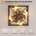 16-Inch Square Caged Ceiling-Mount Fan With Remote
