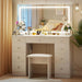 White 43Inch Vanity With Illuminated Makeup Mirror