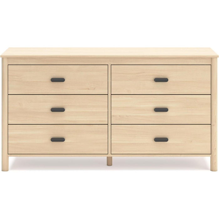 Light Brown Dresser with 6 Drawers