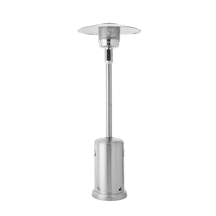 48000 BTU Stainless Steel Propane Standing Patio Heater with Wheels