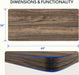 60"X24" One-Piece Electric Standing Desk, 1" Thick Seamless Desktop for Home Office, Study & Multi-Monitor Setup, Black Walnut