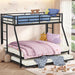 IndustrialGrade Twin Over Full SpaceSaving BunkBed Trundle