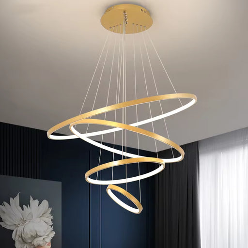 Modern Led Dining Room Chandeliers Simple Ring Chandelier Living Bedroom Lights Home Indoor Lighting Decorative Pendant Lamps