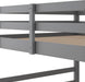 Full Over Full Bunk Bed SolidWoodSpaceSaving GrayFinish