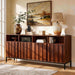 70" Buffet Cabinet with Storage, Walnut Sideboard Credenza