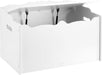 Kids Toy Box, Wooden Organizer Storage Chest,White, 30" X 18" X 19"