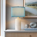 23" Set of 2 Nautical Ceramic Nightstand Table Lamps, Blue