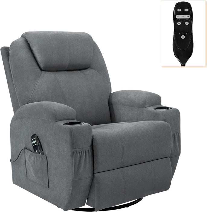 Rocking Recliner Chair with Massage & USB