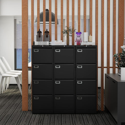 Metal Filing Cabinet with Lock & Drawers