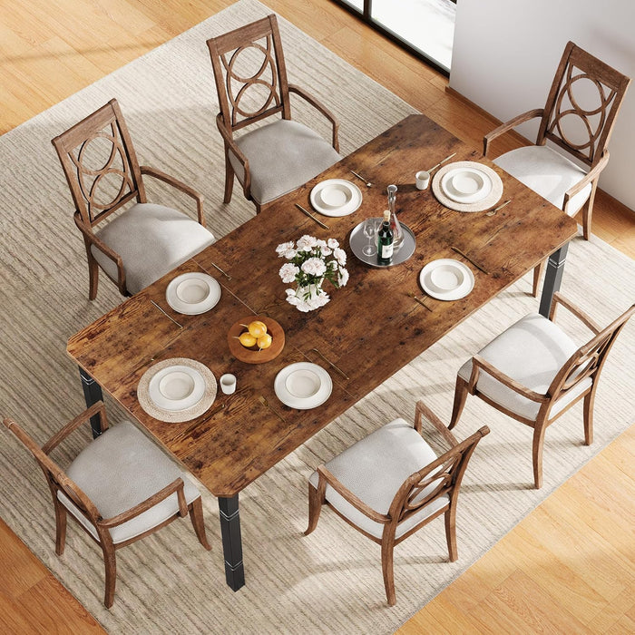 Large Premium Solid Walnut Rectangular Dining Table