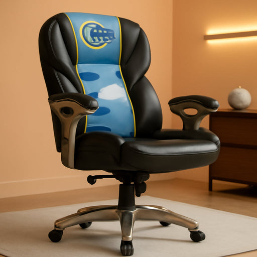 Claremont Ergonomic Executive Office Chair with Back in Motion Technology, Adjustable Mid Back Desk Chair with Lumbar Support, Bonded Leather, Black