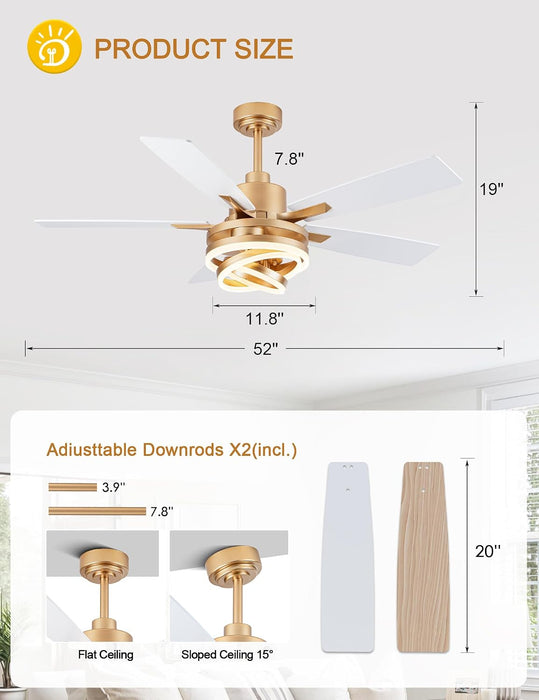 Contemporary 52 Inch White Ceiling Fan Remote Unit