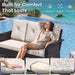 Patio Furniture Set 2 High-Back Swivel Chairs Conversation Set